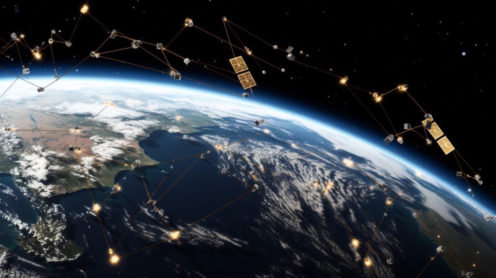Glosario de termos de satélite: rede de protocolo de Internet por satélite (IP).