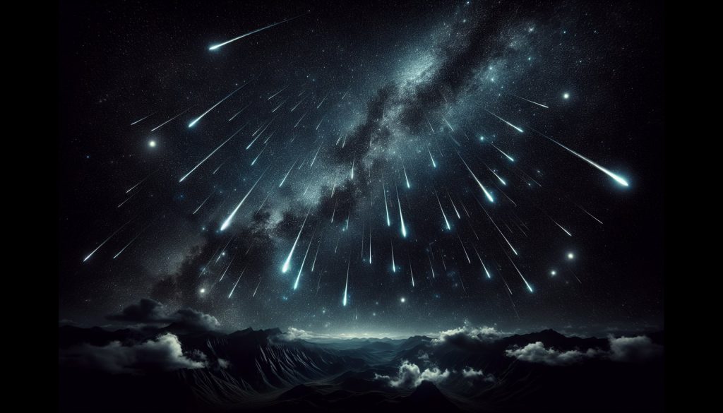 Night Sky Spectacle: The Leonid Meteor Shower s Gleaming Trails