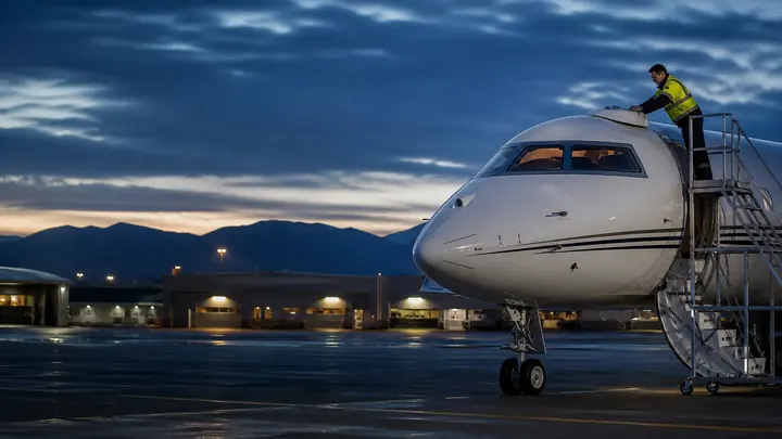 Business aircraft prepared for connected operations