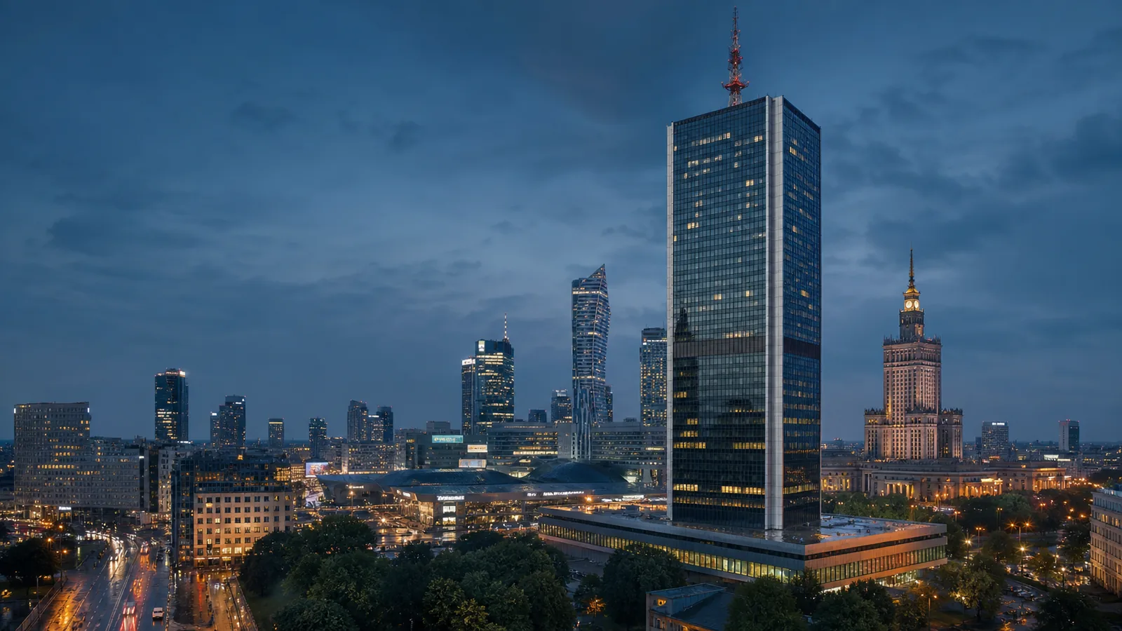 LIM Center and the central Warsaw skyline, home of the TS2 Space office